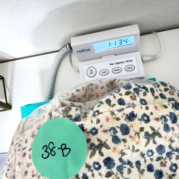 BlankNYC Womens Denim Trucker Jacket Size XS Floral Feminine Pastel Spring Cream - Picture 9 of 9